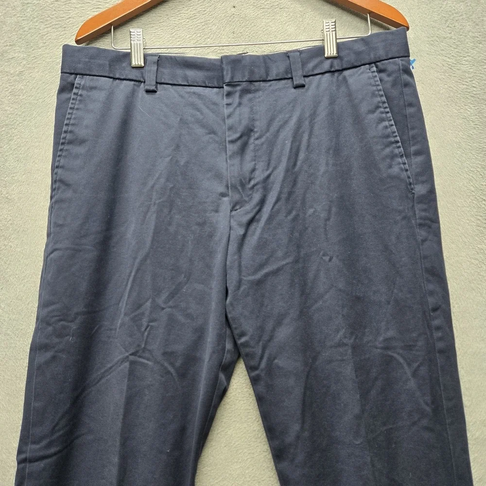 Banana Republic Men Pants 34X32 Navy Chino Twill Aiden Button 30